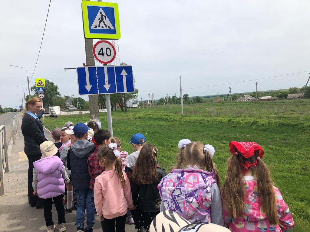 Экскурсия дошкольников к пешеходному переходу